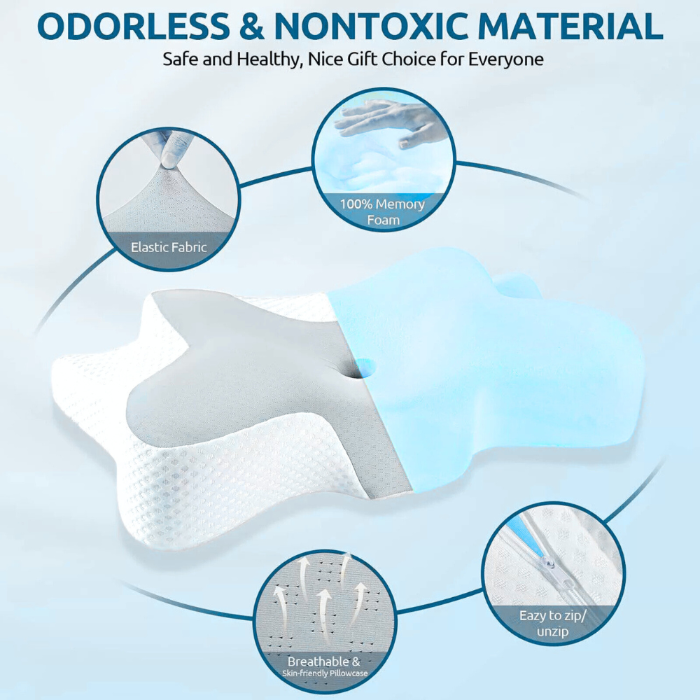 PostureNest™ – Ergonomic Pillow for Neck & Shoulder Support